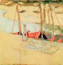 Vuillard, Edouard: Promenade in the port at Le Pouliguen
