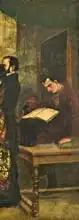 Courbet, Gustave: Baudelaire reading a book, detail from 