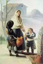 Goya, Francisco: A Woman and two Children by a Fountain, 1786-7
