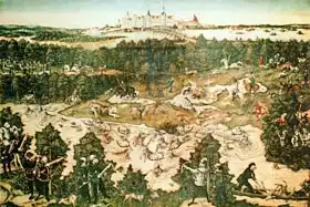Cranach, Lucas: Hunt in Honour of the Emperor Charles V near Hartenfels Castle, Torgau