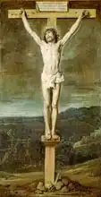 Velazquez, Diego: Christ alive on the cross at Calvary
