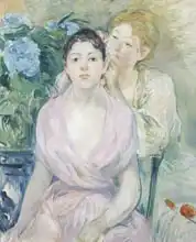 Morisot, Berthe: The Hortensia, or The Two Sisters