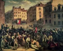 French school (19th century): The Charter or Death, July 1830