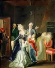 Hauer, Jean-Jacques: Farewell to Louis XVI by his Family in the Temple, 20th January 1793