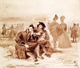 Delacroix, Eugene: Faust and Wagner in conversation in the countryside, from 