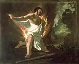 Zurbarán, Francisco de: Hercules Tearing the Burning Robe