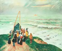 Moret, Henry: Waiting for the Return of the Fishermen in Brittany