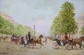 Béraud, Jean: The Promenade on the Champs-Elysees