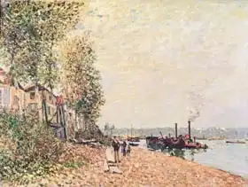 Sisley, Alfred: Steam Boats on the Loing at Saint-Mammes