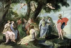 Stella, Jacques: Minerva with the Muses