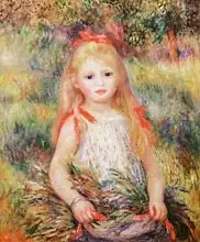 Renoir, Auguste: Little Girl Carrying Flowers, or The Little Gleaner