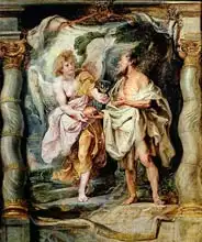 Rubens, Peter Paul: The Prophet Elijah and the Angel in the Wilderness, c.1626-28
