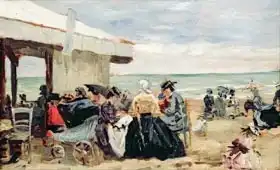 Boudin, Eugene Louis: A Beach Scene