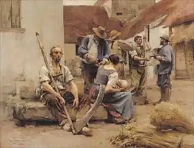 Lhermitte, Léon Augustin: Paying the Harvesters