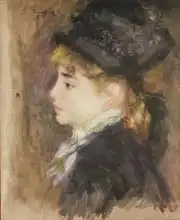 Renoir, Auguste: Portrait of a woman, possibly Margot, c.1876-78