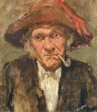 Whistler, J. M.: Man smoking a pipe