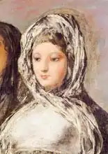Goya, Francisco: The Letter or The Young Girls (detail of a face), 1812-1819
