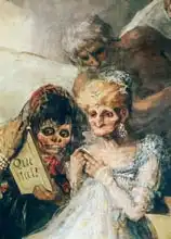 Goya, Francisco: The Old Women (detail of the faces), 1808-1812