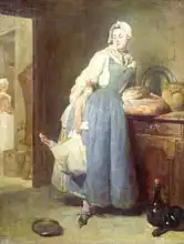 Chardin, Jean-Siméon: The Kitchen Maid with Provisions