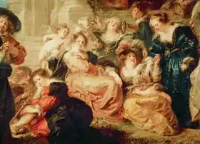 Rubens, Peter Paul: The Garden of Love (detail of the group with Rubens