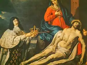 Champaigne, Philippe de: The Vow of Louis XIII (1601-43) King of France and Navarre, 1638, detail