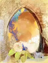Redon, Odilon: Portrait with Flowers