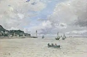Monet, Claude: The Lighthouse of the Hospice (Honfleur)