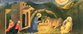 Fabriano, Gentile da: Adoration of the Magi Altarpiece, left hand predella of the Nativity