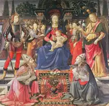 Ghirlandaio, Domenico: Madonna and Child with SS. Justus, Zenobius and the Archangels Michael and Raphael