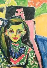 Kirchner, Ernst Ludwig: Franzi in Front of a Carved Chair