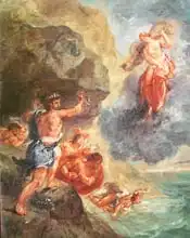 Delacroix, Eugene: Winter, from the Four Seasons series: Juno and Aeolus