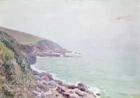 Sisley, Alfred: The Welsh Coastline, misty morning