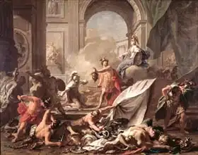 Nattier, Jean-Marc: Perseus, under the protection of Minerva, turns Phineus to stone by brandishing the head of Medusa