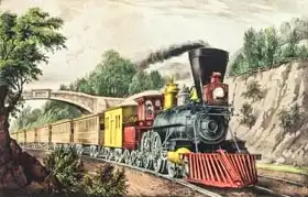 American school (19th century): The Express Train, published by Nathaniel Currier (1813-88) and James Merritt Ives (1824-95)
