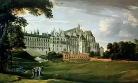 Brueghel, Jan, the elder: Infanta Isabella Clara Eugenia (1556-1663) Strolling in the grounds of the Palace in Brussels