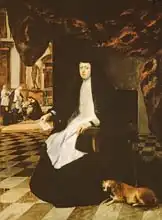 Mazo, Juan Bautista Martinez del: Portrait of Queen Mariana of Spain (b.1631) in Mourning