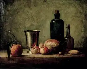 焼酎 STILL LIFE Jean-Siméon Chardin: Still-life with Silver Beaker, Fruit
