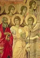 Duccio di Buoninsegna,: Maesta: Saints, (detail), 1308-11