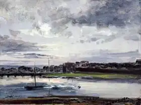 Dahl, Christian Johan: The Elbe and the New Town, Dresden, in the Evening Light