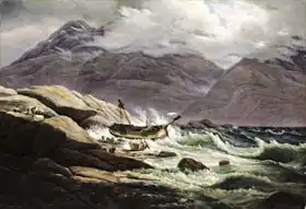 Dahl, Christian Johan: Shipwreck on the Norwegian Coast