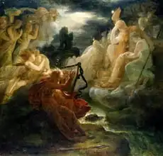 Gerard, F. P. Simon: On the Bank of the Lora, Ossian Conjures up a Spirit with the Sound of his Harp