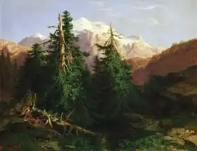 Calame, Alexandre: Glacier, Rosen Lanigletscher