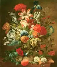 Elliger, Ottmar, the elder: Flower Still Life with Bird Nest