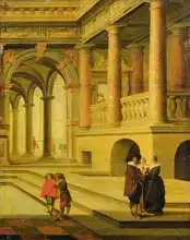 Delen, Dirck van: Palace Courtyard
