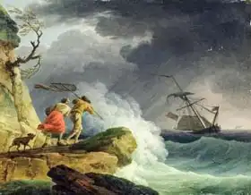 Vernet, Claude Joseph: Coastal Scene in a Storm