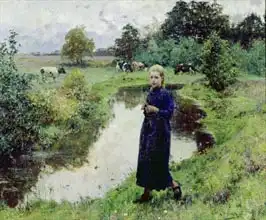 Carpentier, Evariste: Young Girl in the Fields