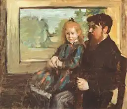 Degas, Edgar: Henri Rouart and his Daughter Helene, 1871-72