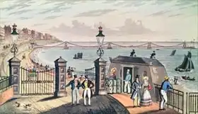 Bruce, Ian: The Chain Pier on the front at Brighton, designed and erected by Captain S. Brown R.N. in 1823, engraved and published by the artist