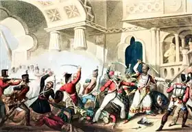 Heath, William: The Storming of Seringapatam, 4th May 1799, engraved by Thomas Sutherland (b.c.1785)
