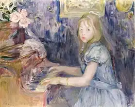 Morisot, Berthe: Lucie Leon at the Piano